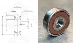 Подшипник B17-99DDW8CG16E радиальный шариковый 17-52-17 мм