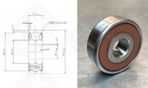 Подшипник B17-99DDW8CG16E радиальный шариковый 17-52-17 мм