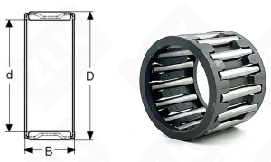Подшипник K20x25x22 радиальный игольчатый 20-25-22 мм