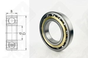 Подшипник 46219Л (7219АСМ) радиально-упорный шариковый 95-171-32 мм