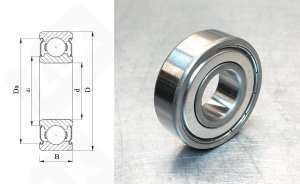 Подшипник шариковый 80202 (6202ZZC3) 15×35×11 мм