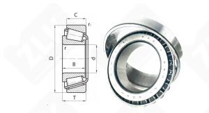 Подшипник 6580/6535 радиально-упорный роликовый конический 88,9-161,925-53,975 мм