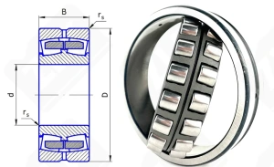 Подшипник 53514 Н (22214EW33) радиальный роликовый самоустанавливающийся 70-125-31 мм