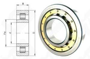 Подшипник 32330 Л (НО) (NU330M) МУ1 радиальный роликовый 150-320-65 мм