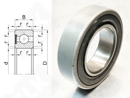 Подшипник 160510 (62210RS1) радиальный шариковый 50-90-23 мм