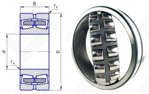 Подшипник 53522 H (22222EW33) радиальный роликовый самоустанавливающийся 110-200-53 мм