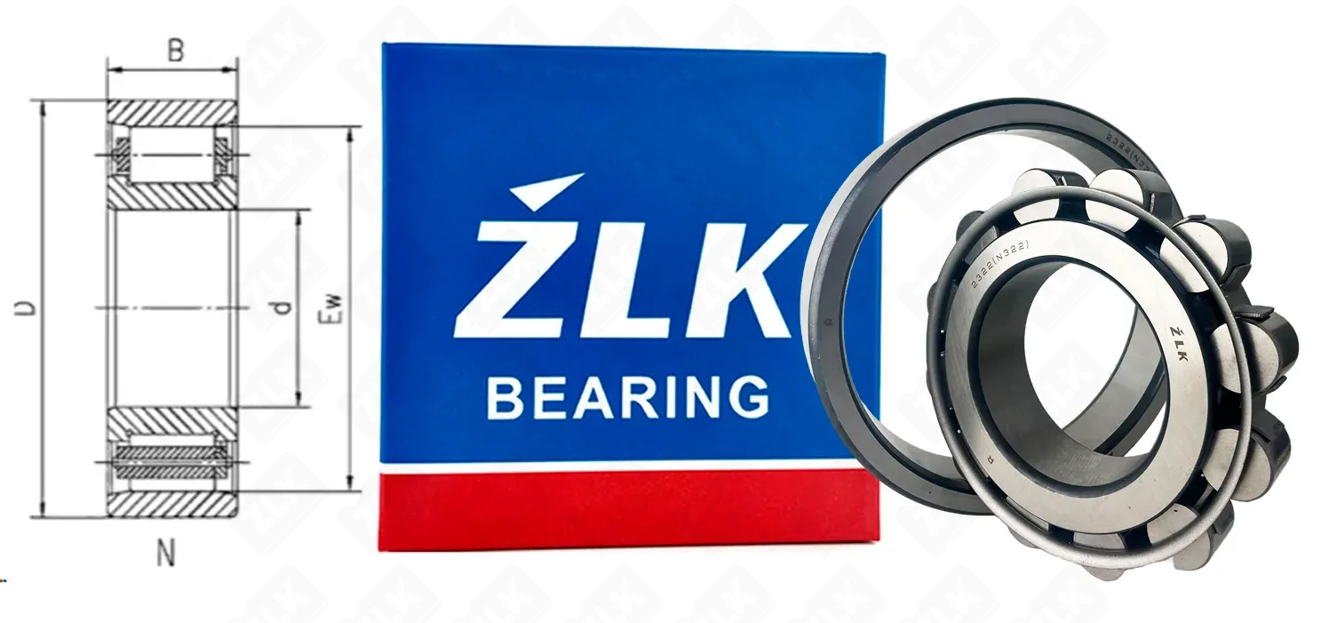 Подшипник роликовый 2322 (N322) 110×240×50 мм ZLK
