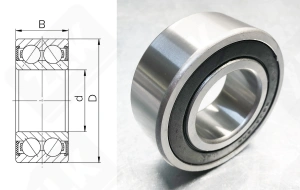 Подшипник 3056308 (2RS) (5308,3308) радиально-упорный шариковый 40-90-36,5 мм