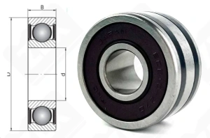 Подшипник B10-27DD радиальный шариковый 10-27-14 мм