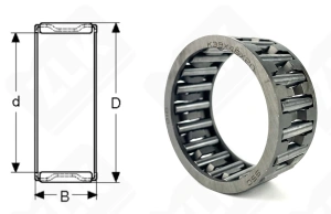 Подшипник K38x46x20 радиальный игольчатый 38-46-20 мм