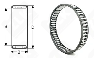 Подшипник K100x107x21 радиальный игольчатый 100-107-21 мм
