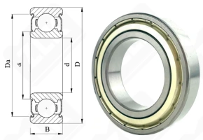Подшипник 80109 (6009ZZ) радиальный шариковый 45-75-16 мм