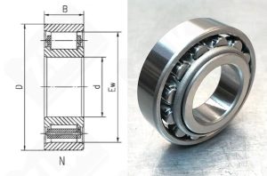 Подшипник 2206 (N206) радиальный роликовый 30-62-16 мм