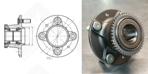 Подшипниковый ступичный узел HUB05376 радиально-упорный шариковый 30-65-55,2 мм
