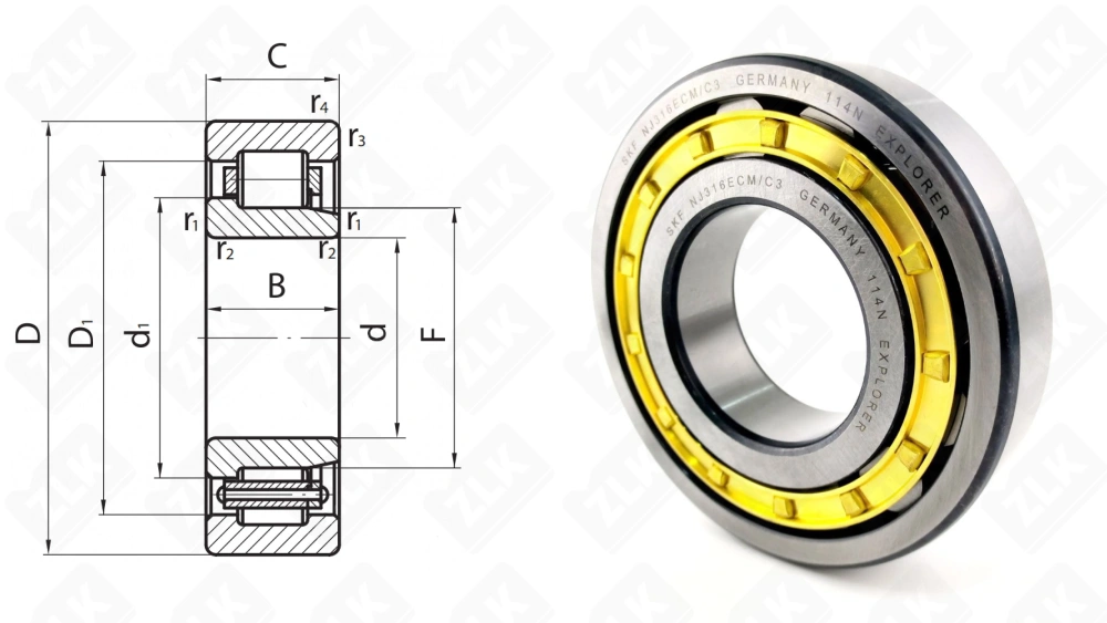 42316 Л (70) (NJ316ECMC3) SKF