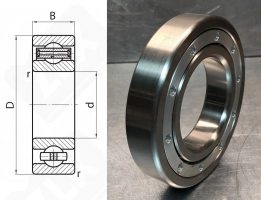 Подшипник 213 Ю (5) (6213) радиальный шариковый 65-120-23 мм