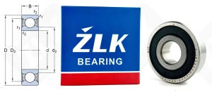 Подшипник 180303Ш (6) (63032RSP6) радиальный шариковый 17-47-14 мм