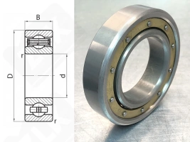 Подшипник 214Л (6214M) радиальный шариковый 70-125-24 мм