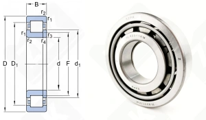 Подшипник 92311 (70) (NUP311C3,UM1311C3) радиальный роликовый 55-120-29 мм