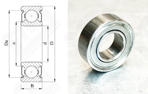 Подшипник MR106ZZ радиальный шариковый 6-10-3 мм