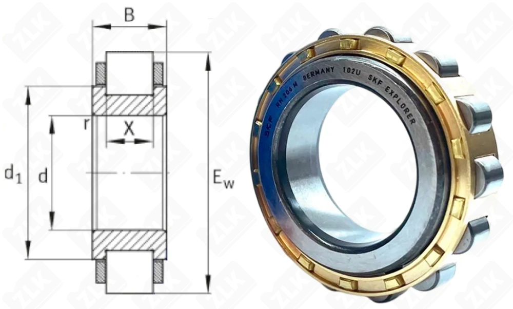502206 Л (RN206ECM) SKF