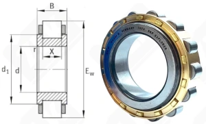 Подшипник 502206 Л (RN206ECM) радиальный роликовый 30-53,5-19 мм