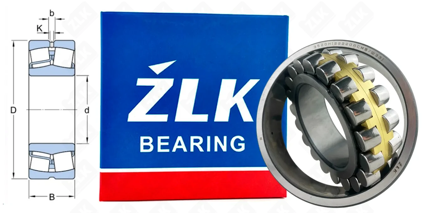 Подшипник роликовый 3520 H (22220CA/W33, 22220MB/W33) 100×180×46 мм ZLK