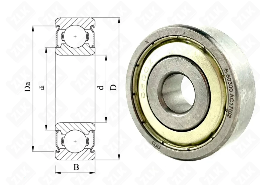 Подшипник шариковый 80300 (6300 ZZ) 10×35×11 мм ППЗ