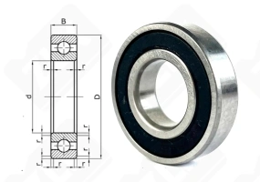 Подшипник 7000102 (16002) радиальный шариковый 15-32-8 мм