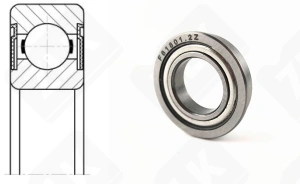 Подшипник 1000801 ZZ (F61801ZZ,F6801ZZ) радиальный шариковый 12-21-5 мм