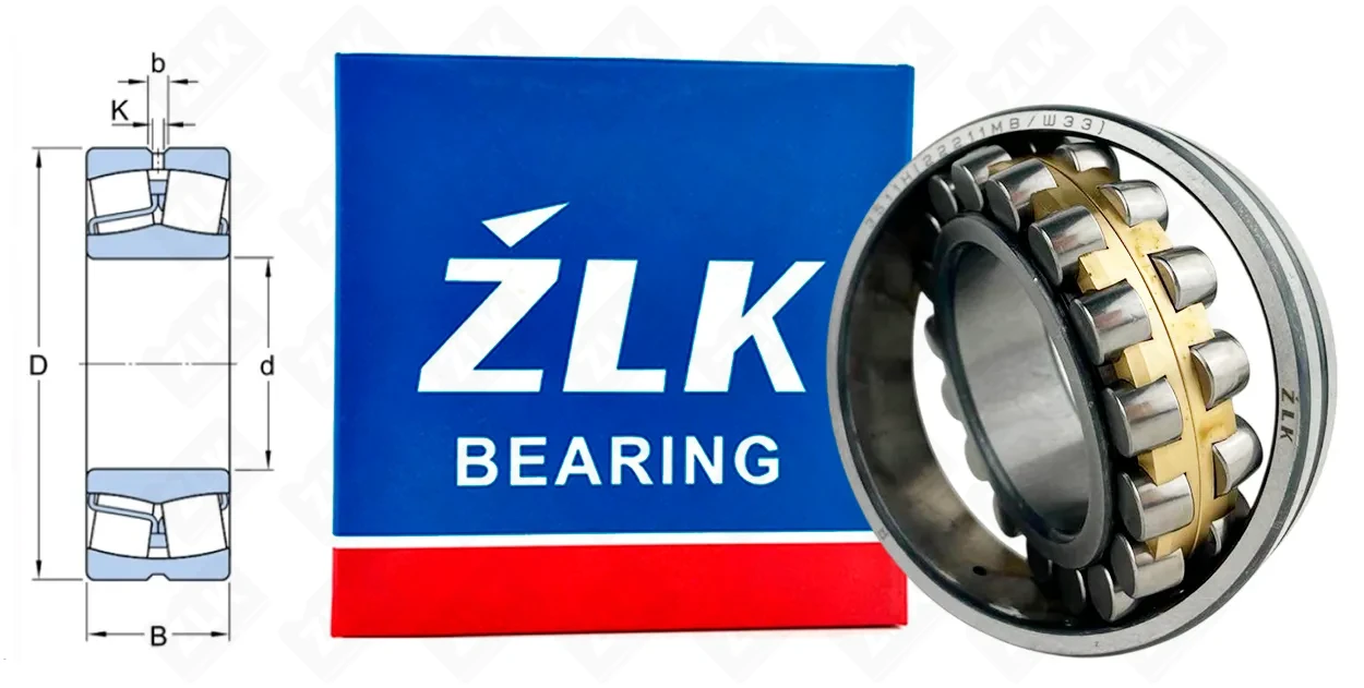 Подшипник роликовый 3511 Н (22211MBW33) 55×100×25 мм ZLK