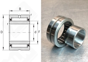Подшипник NA49/28 (40749/28) радиальный игольчатый 28-45-17 мм