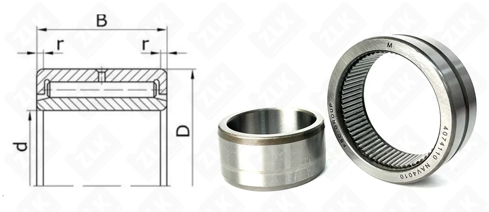 Подшипник игольчатый 4074110 (NAV4010) 50×80×30 мм FBC