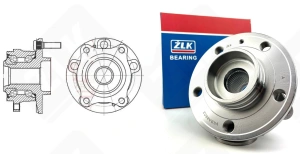 Подшипниковый ступичный узел VKBA6602 (713660490 R165.35 BAR‐0096AC) радиально-упорный шариковый 30-136-136 мм