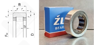 Подшипник RNU070620A радиальный роликовый 33-60-20,4 мм