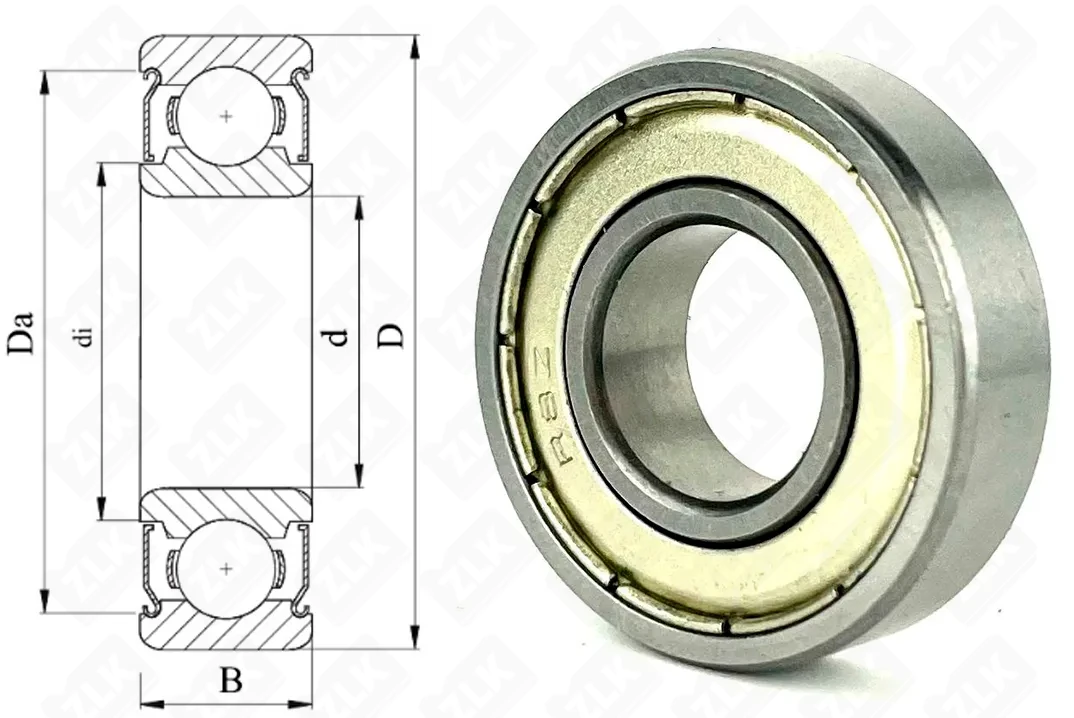 Подшипник шариковый  (R8ZZ) 12.7×28.575×7.93 мм Neutral