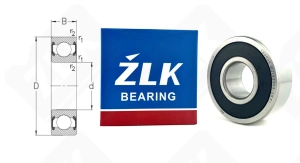 Подшипник 180605 Ш2 (623052RSZ2V2) радиальный шариковый 25-62-24 мм