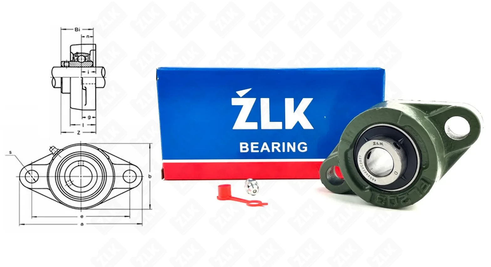 Подшипник корпусный 480202UCFL (UCFL202 FYTB15) 15×113×33 мм ZLK