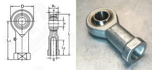 Шарнирный наконечник TSFL20 (PHS20EC GIR20DO-2RS) 20-40-25 мм