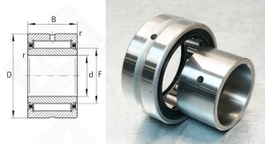 Подшипник 6244909 (NA6909) радиальный игольчатый 45-68-40 мм