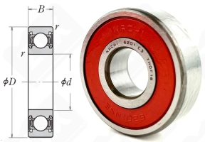 Подшипник 180201 (70) (62012NSE9C3) радиальный шариковый 12-32-10 мм