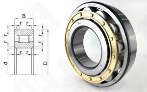 Подшипник 2326 ЛШ2 (N326М) радиальный роликовый 130-280-58 мм