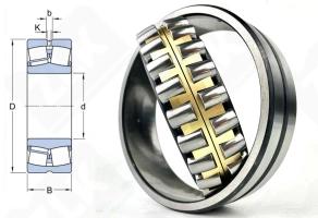 Подшипник 3003122 H (23022ACMBW33) радиальный роликовый самоустанавливающийся 110-170-45 мм
