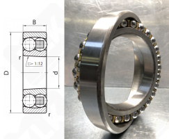 Подшипник 1612Л (2312M) радиальный шариковый самоустанавливающийся 60-130-46 мм