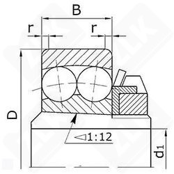 Подшипник шариковый 111511 (2211K) 55×100×25 мм Neutral