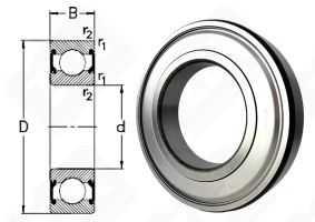 Подшипник 80219 (70) (6219ZZC3) радиальный шариковый 95-170-32 мм