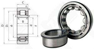 Подшипник 42314 (70) (NJ314C3) радиальный роликовый 70-150-35 мм