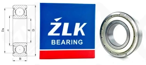 Подшипник 80206 (6206ZZ) радиальный шариковый 30-62-16 мм