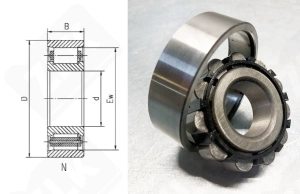 Подшипник 2305 E (N305TVP) радиальный роликовый 25-62-17 мм