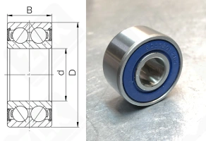 Подшипник 3056201 (2RS) (5201,3201) радиально-упорный шариковый 12-32-15,9 мм